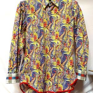Robert Graham men’s shirt. Fitted 100% cotton.